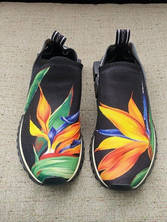 Dolce & Gabbana Shoes - Dolce & Gabbana Women Sneaker Slip On Shoes Floral Print Size 41 Made Italy